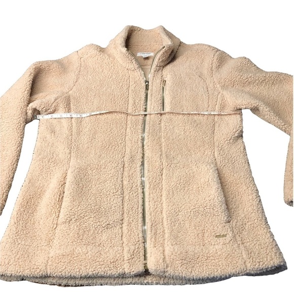 CALVIN KLEIN WOMENS BLUSH COLORED TEDDY JACKET SIZE LARGE - Picture 8 of 9